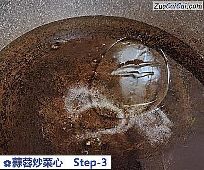 蒜蓉炒菜心做法第三步骤