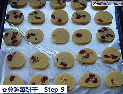 蔓越莓饼干做法第九步骤
