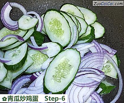青瓜炒鸡蛋做法第六步骤