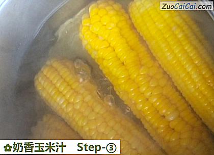 奶香玉米汁做法第三步骤