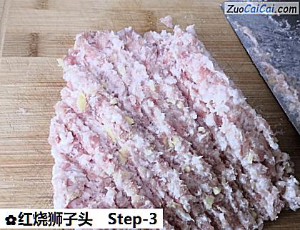 红烧狮子头做法第三步骤