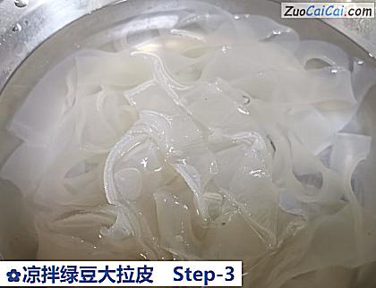 凉拌绿豆大拉皮做法第三步骤