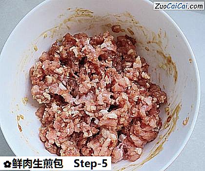 鲜肉生煎包做法第五步骤
