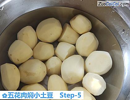 五花肉焖小土豆做法第五步骤