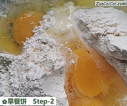 早餐饼做法第二步骤