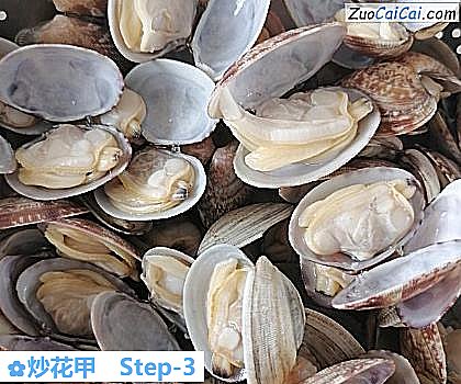 炒花甲做法第三步骤