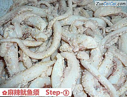 麻辣鱿鱼须做法第三步骤