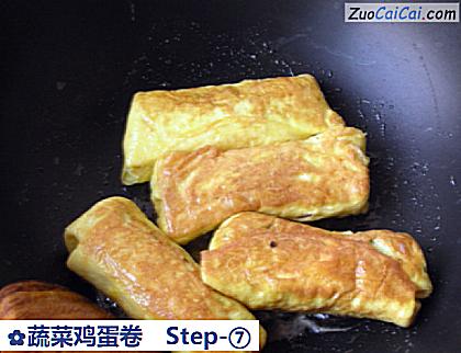 蔬菜鸡蛋卷做法第七步骤