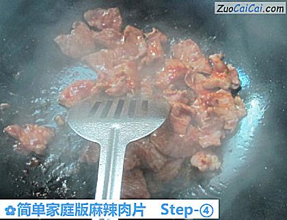 简单家庭版麻辣肉片做法第四步骤