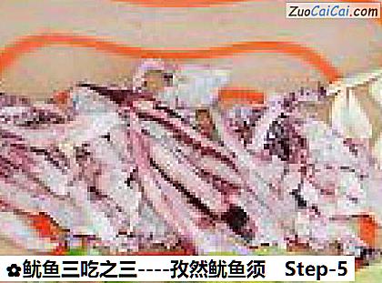 孜然鱿鱼须做法第五步骤