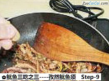 孜然鱿鱼须做法第九步骤