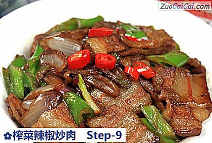 榨菜辣椒炒肉做法第九步骤