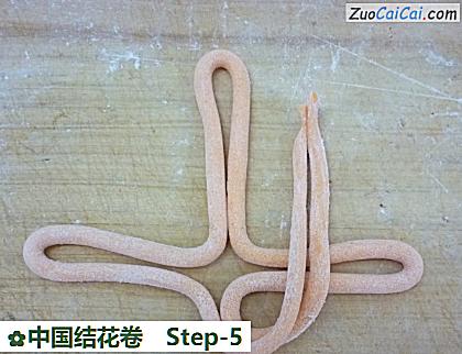 中国结花卷做法第五步骤