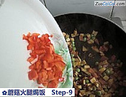 蘑菇火腿焗饭做法第九步骤