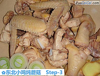 东北小鸡炖蘑菇做法第三步骤