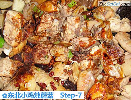 东北小鸡炖蘑菇做法第七步骤