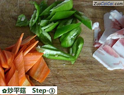 炒平菇做法第三步骤