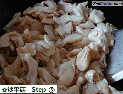 炒平菇做法第五步骤