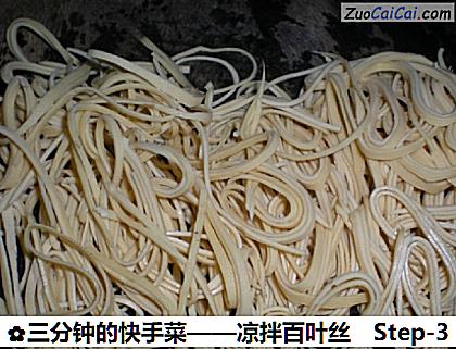 三分钟的快手菜——凉拌百叶丝做法第三步骤