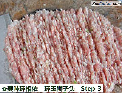 环玉狮子头做法第三步骤