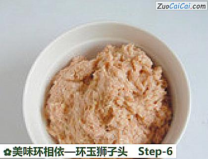 环玉狮子头做法第六步骤