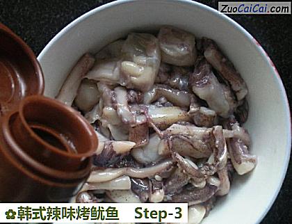 韩式辣味烤鱿鱼做法第三步骤