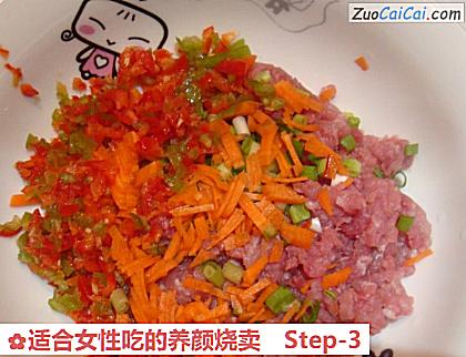 适合女性吃的养颜烧卖做法第三步骤