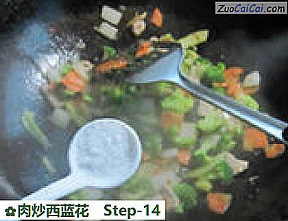 肉炒西蓝花做法第十四步骤