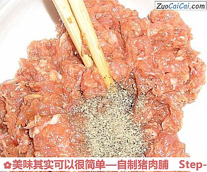 自制猪肉脯做法第三步骤