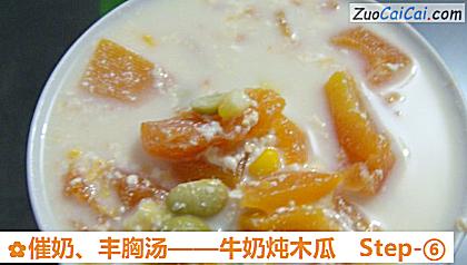 牛奶炖木瓜做法第六步骤