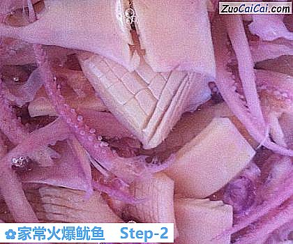 家常火爆鱿鱼做法第二步骤