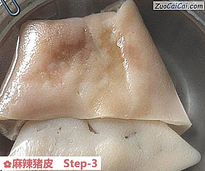 麻辣猪皮做法第三步骤