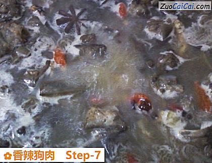 香辣狗肉做法第七步骤