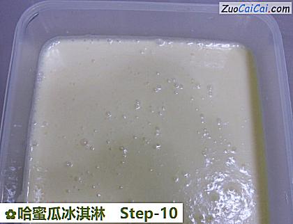 哈蜜瓜冰淇淋做法第十步骤