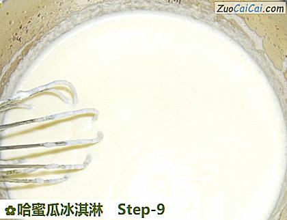 哈蜜瓜冰淇淋做法第九步骤