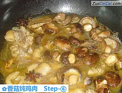 香菇炖鸡肉做法第六步骤