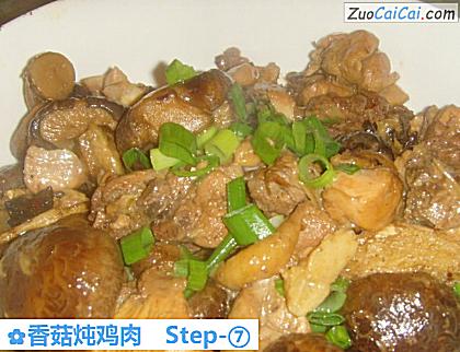 香菇炖鸡肉做法第七步骤