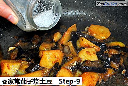 家常茄子烧土豆做法第九步骤