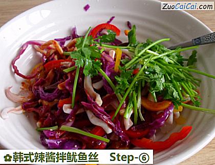 韩式辣酱拌鱿鱼丝做法第六步骤