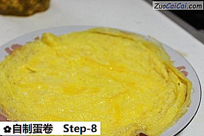 自制蛋卷做法第八步骤