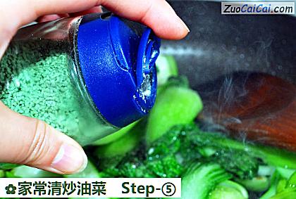 家常清炒油菜做法第五步骤