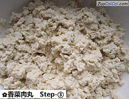 香菜肉丸做法第三步骤