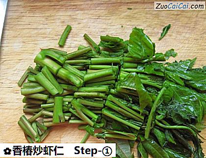 香椿炒虾仁做法第一步骤