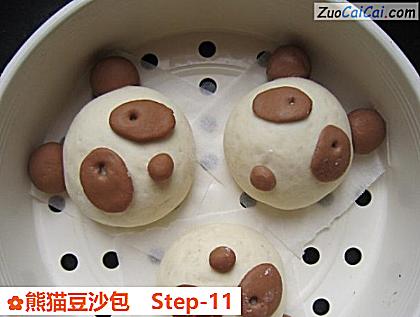熊猫豆沙包做法第十一步骤
