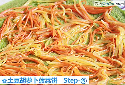 土豆胡萝卜菠菜饼做法第六步骤