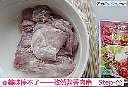 孜然酱香肉串做法第一步骤