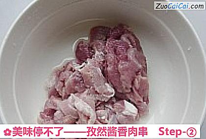 孜然酱香肉串做法第二步骤