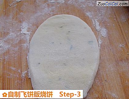 自制飞饼版烧饼做法第三步骤