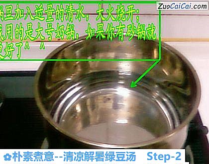 清凉解暑绿豆汤做法第二步骤