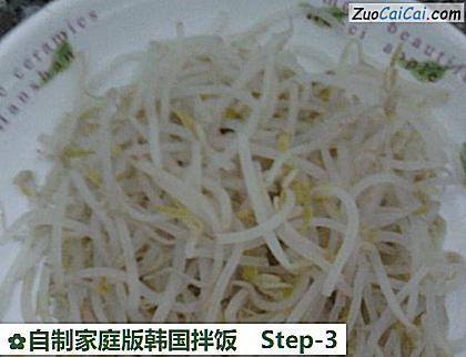 自制家庭版韩国拌饭做法第三步骤